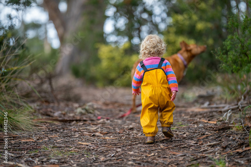 toddler in the forest exploring the environment © Phoebe