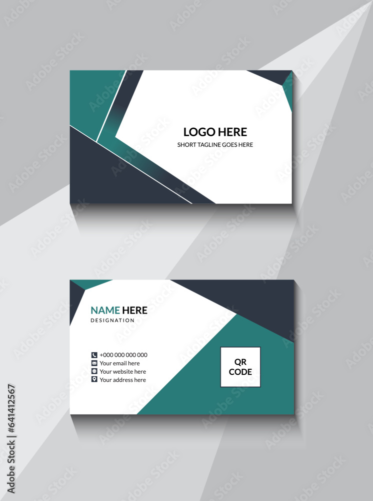 Double sided exclusive modern business card design vector Double sided exclusive modern business card design vector