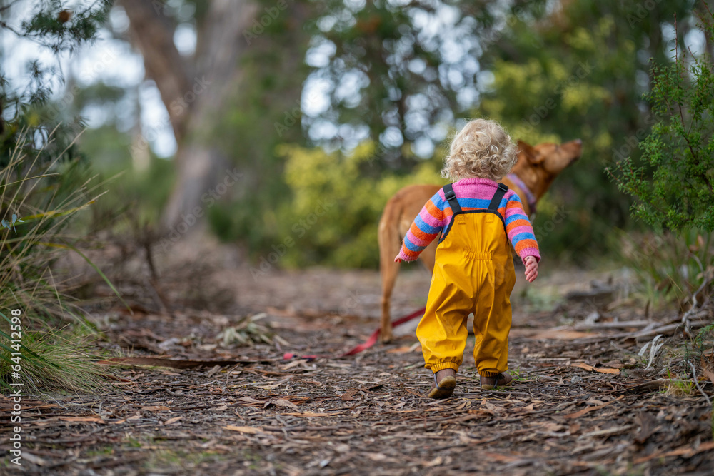 baby in the wild forest together walking in a park baby in the wild forest together walking in a park