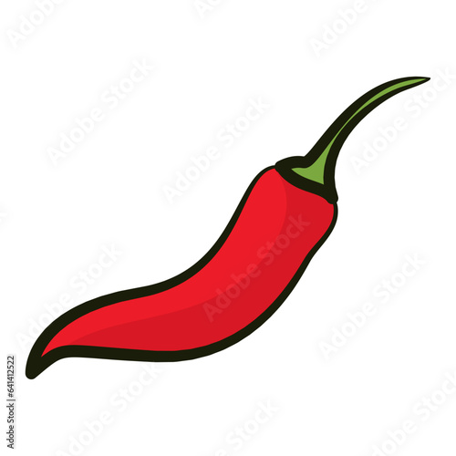 Isolated pepper icon flat design Vector