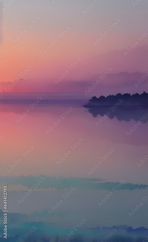 Beautiful sunset over the sea wallpaper.