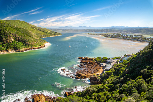 Aerial view of Knysna Heads in Knysna, Garden Route, South Africa