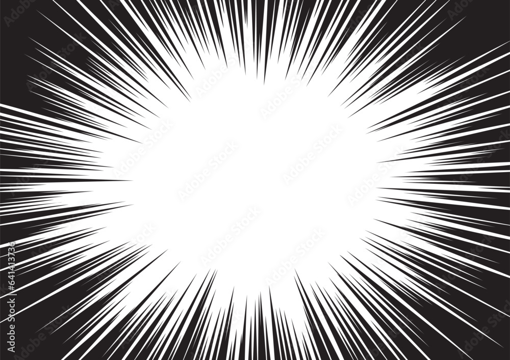 集中線 モノクロ 集中線 モノクロ