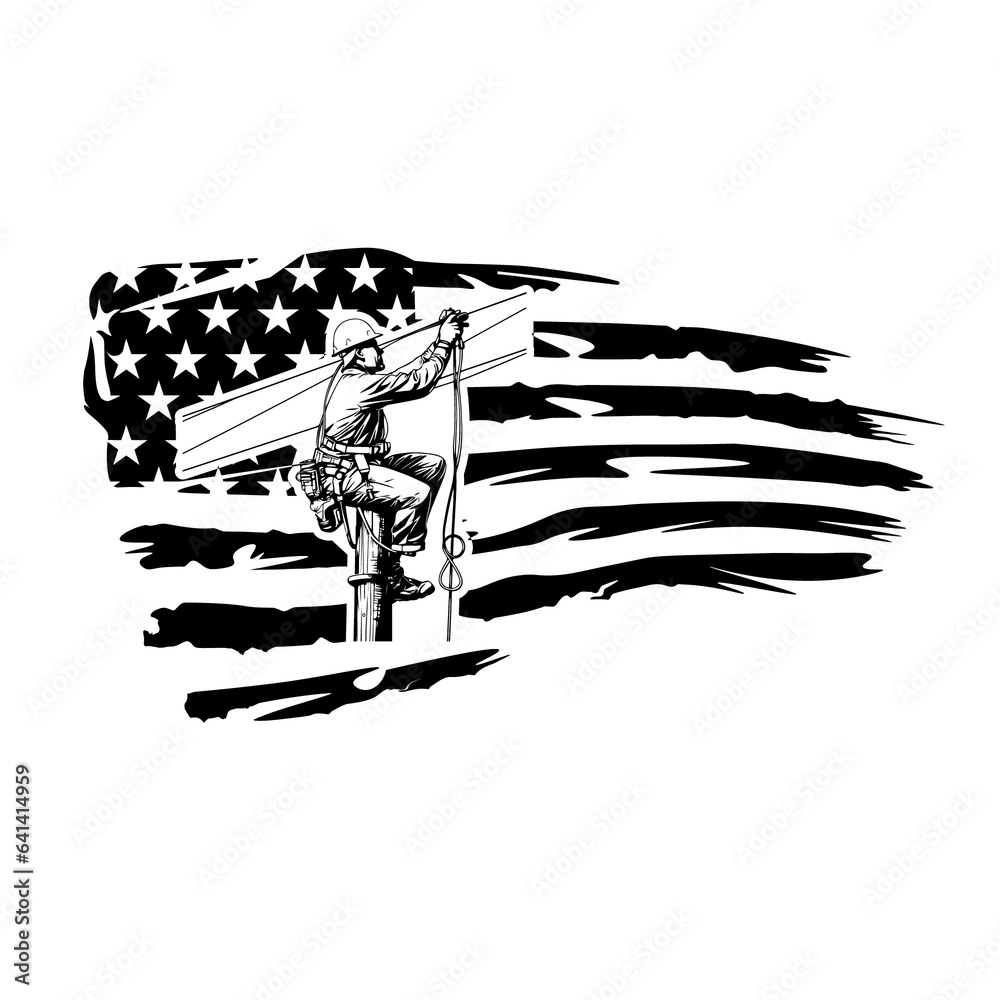 Lineman Svg Png, Lineman Flag Svg, Lineworker Svg, Lineman American 