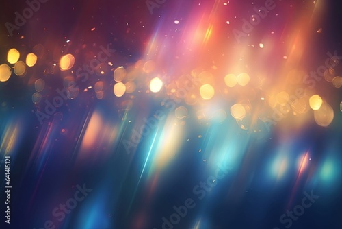 Blurred refraction light, bokeh or organic flare overlay effect, Generative AI photo