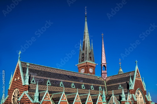 göteborg, schweden - dach und türme der oscar fredriks kirche photo