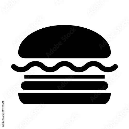 Black Abstract Simplistic Burger Icon