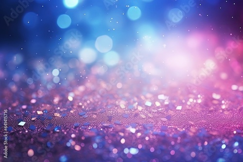 abstract glitter pink, purple and gold lights background. de-focused. banner, Generative AI © MG
