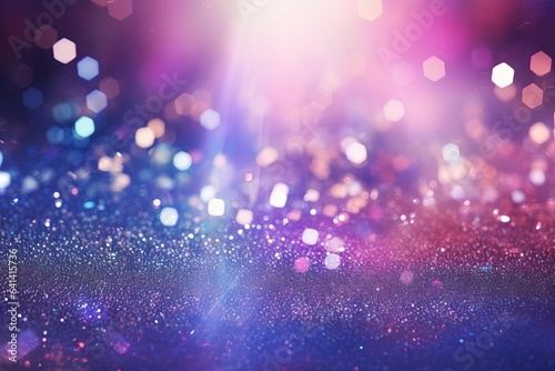 abstract glitter pink, purple and gold lights background. de-focused. banner, Generative AI
