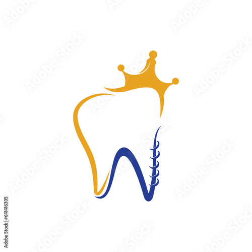 Modern and attractive tooth king logo design