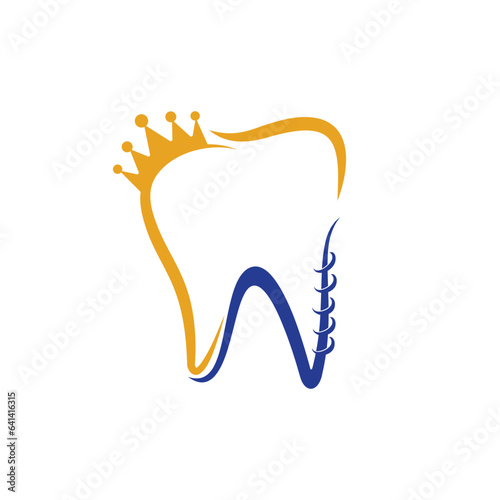 Modern and attractive tooth king logo design