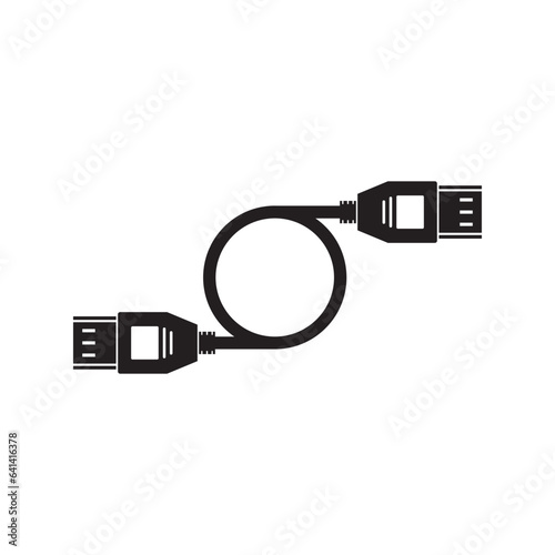 hdmi port line icon vector. hdmi port sign. isolated contour symbol black illustration