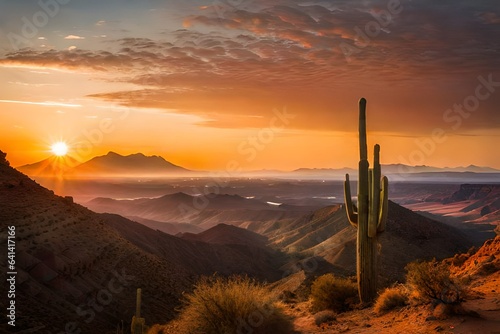 sunset in the mountains