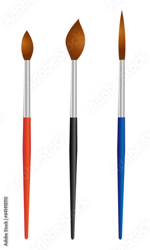Realistic paint brushes