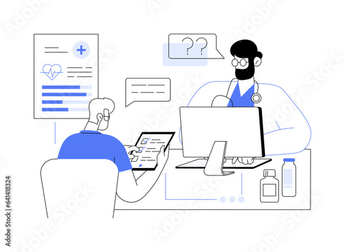Healthcare data collection abstract concept vector illustration. © Visual Generation