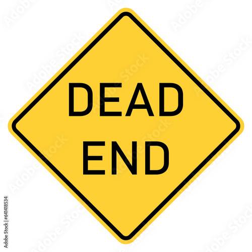 Wallpaper Mural Transparent PNG of Vector graphic of a usa Dead End highway sign. It consists of the wording Dead End within a black and yellow square tilted to 45 degrees Torontodigital.ca