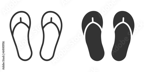 Flip flop icon. Vector illustration. photo