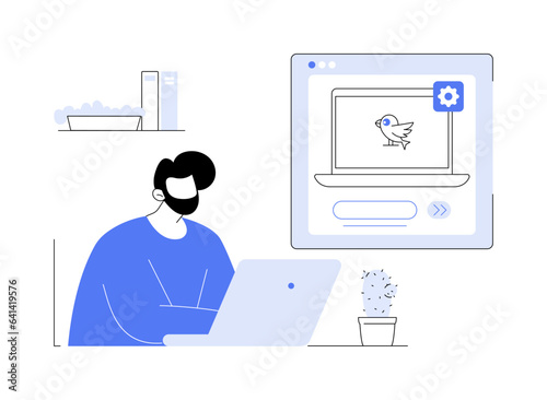 Operating system abstract concept vector illustration.