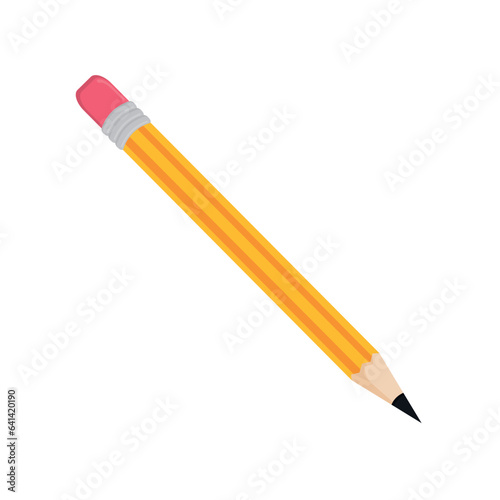 Isolated colored wooden pencil icon Vector