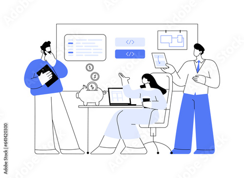 Hybrid mobile app abstract concept vector illustration.