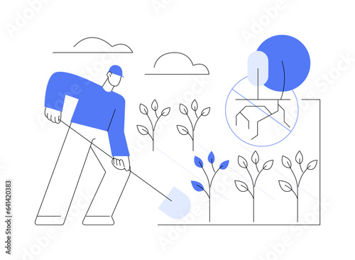 Erosion control abstract concept vector illustration.