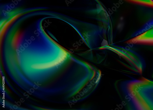 Abstract Refracted 3D Glass Rendered Background