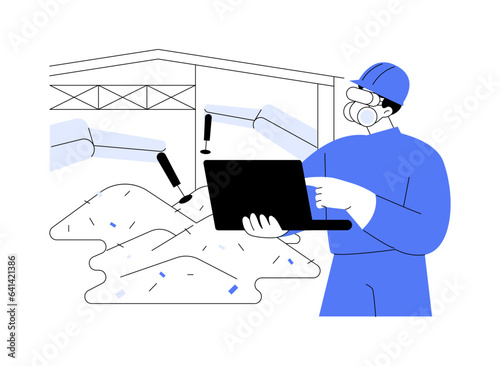 Waste management expert abstract concept vector illustration.