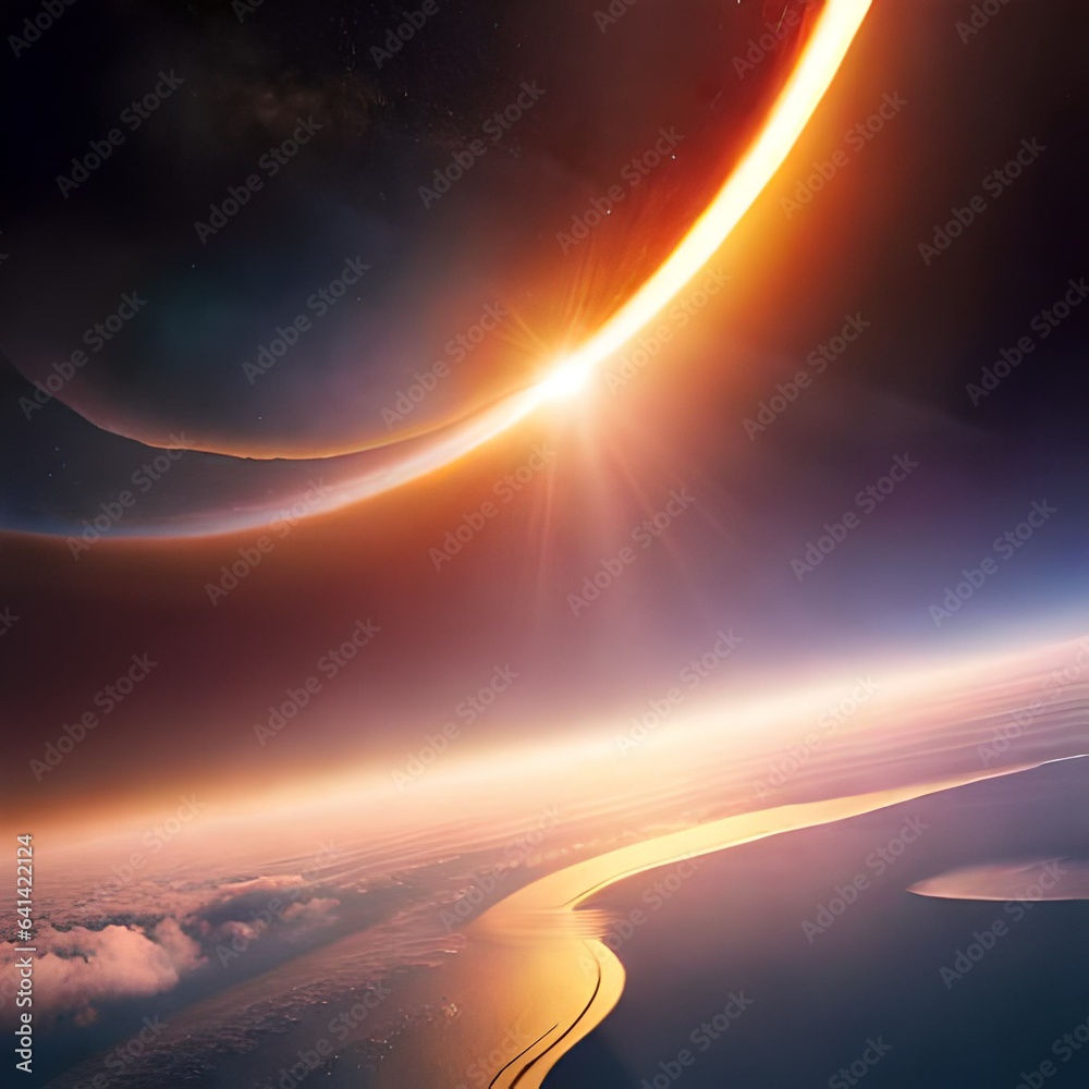 sunrise in space