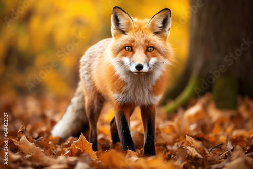 Red fox in the autumn forest © Venka