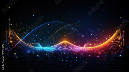 Abstract Digital Particle Wave Background