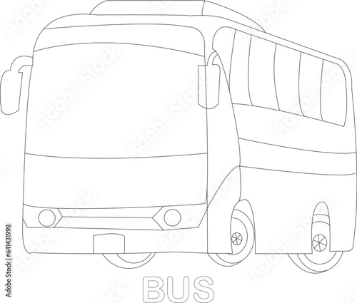 Canvastavla Bus coloring page