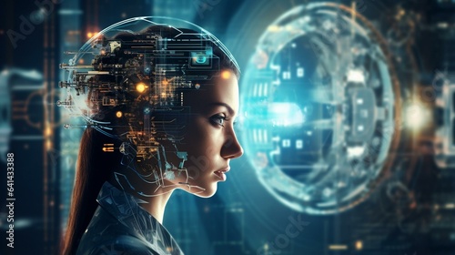 Surreal Synthesis: AI's Futuristic Vision of the Artificial Woman, Modern Technology, Development!