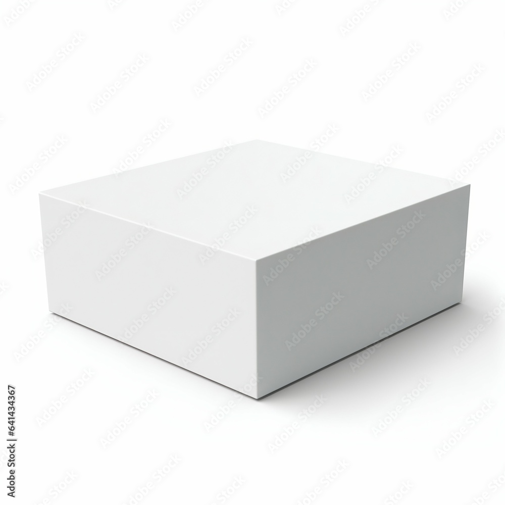 White Box Isolated on a White Background. Generative ai White Box Isolated on a White Background. Generative ai