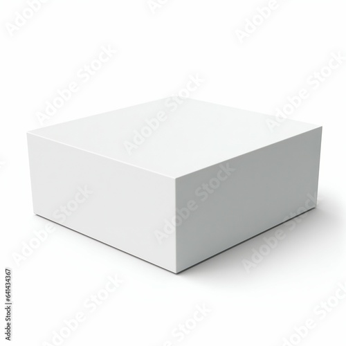 White Box Isolated on a White Background. Generative ai © Scrudje
