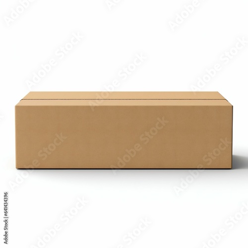 Package Box Isolated on a White Background. Generative ai © Scrudje