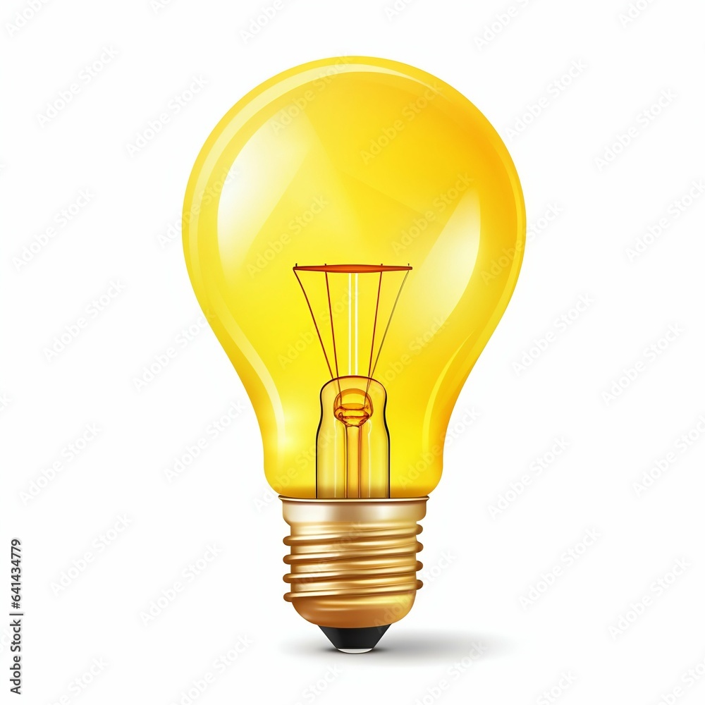 Obraz premium Illuminated Light Bulb, Isolated View. Generative ai