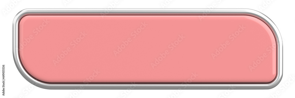 3D button. Empty button. 3D illustration.