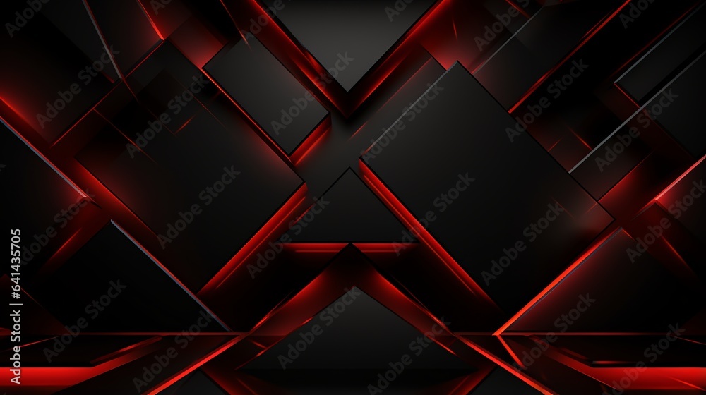 3D wallpaper abstract triangle modern glows red, black colors 3D wallpaper abstract triangle modern glows red, black colors