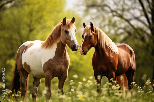 A pair of horses in the pasture © Veniamin Kraskov