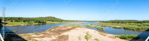 Landscape in the middle part of Kruger National Park in South Africa in the green season