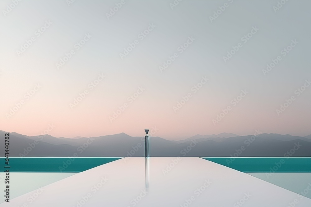 empty pool with mountains on the sunsetempty pool with mountains on the sunsetempty pool with beauti