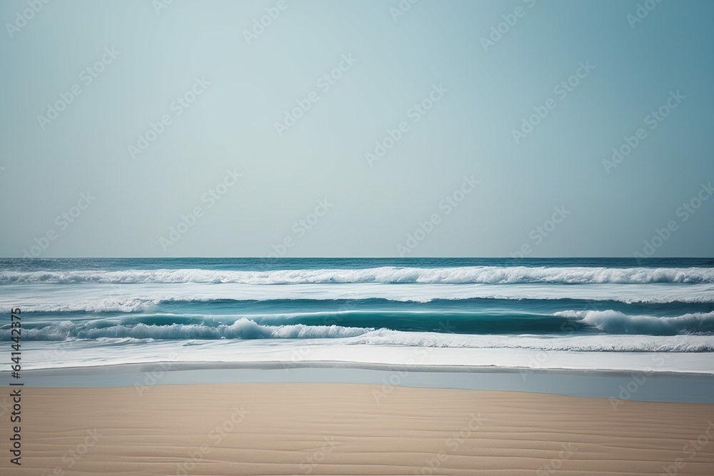 beautiful sea waves and blue skybeautiful sea waves and blue skybeautiful view of the sea. nature