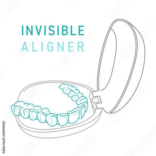 Orthodontic silicone trainer. Invisible braces aligner, retainer.