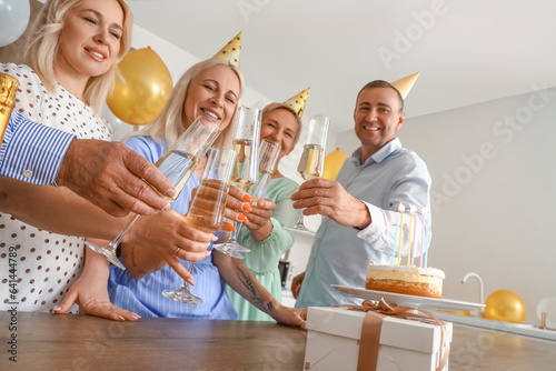 Happy diverse group of frie...