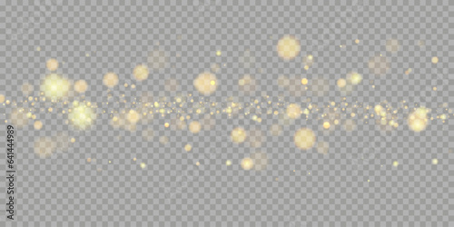 Blurred background. Bokeh effect PNG. Christmas background with bokeh PNG. Magic glow, light effect.