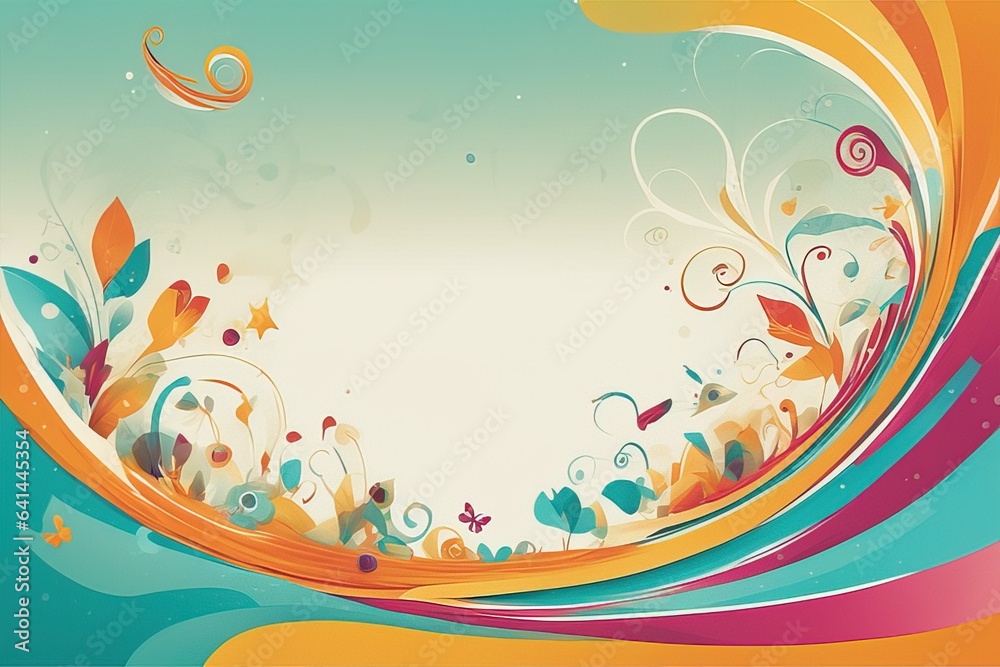 colorful floral background with space for textcolorful floral background with space for textfloral b