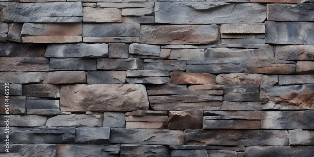Obraz premium Textured natural beige grey stone wallpaper background with copy space