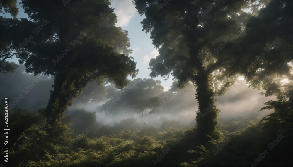 Fototapeta premium Magical Landscapes: Wallpapers depicting beautiful natural views, such as mountains, lakes, beaches, forests, or fields.