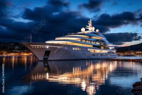 luxury yacht. Travel cruise concept. AI generated, human enhancement