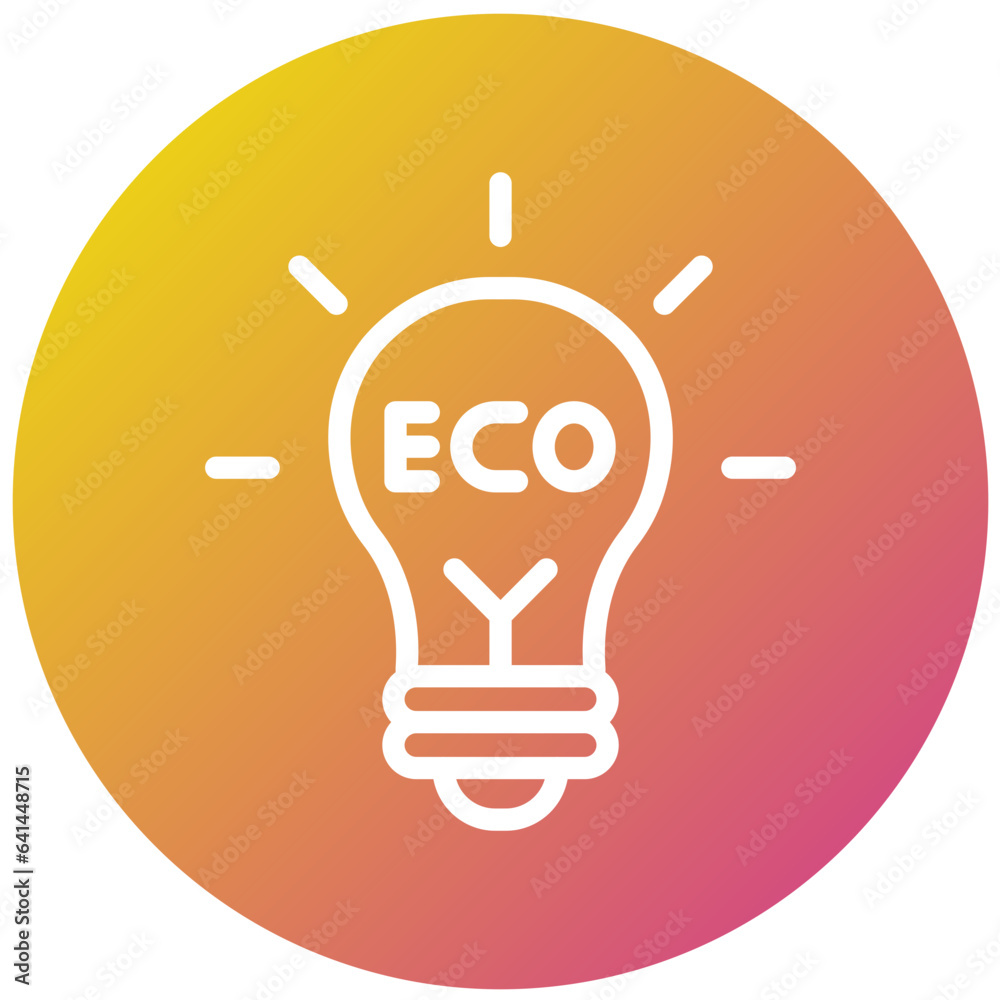 Eco light Vector Icon Design Illustration